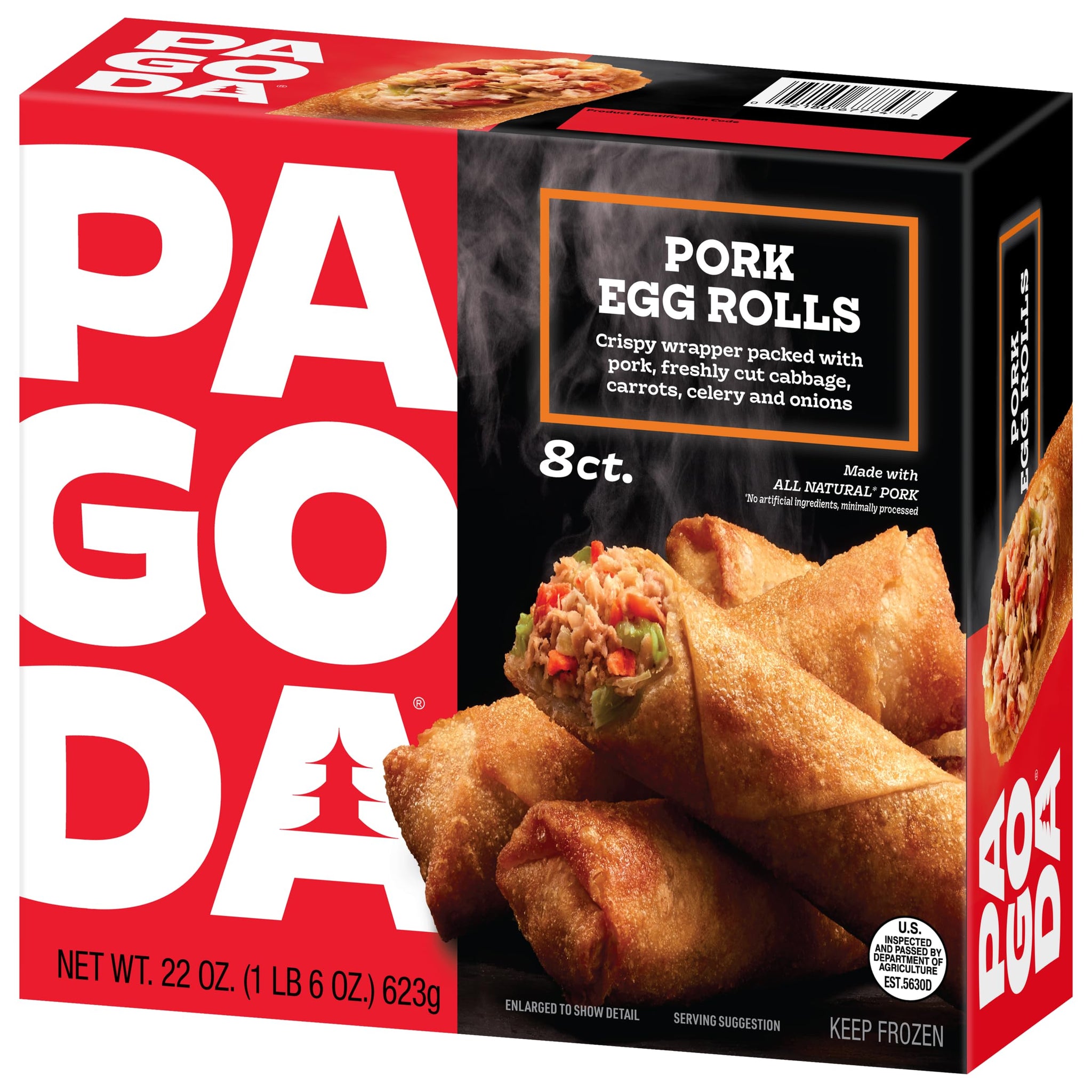 Pagoda, Pork Eggrolls, 22 Ounce