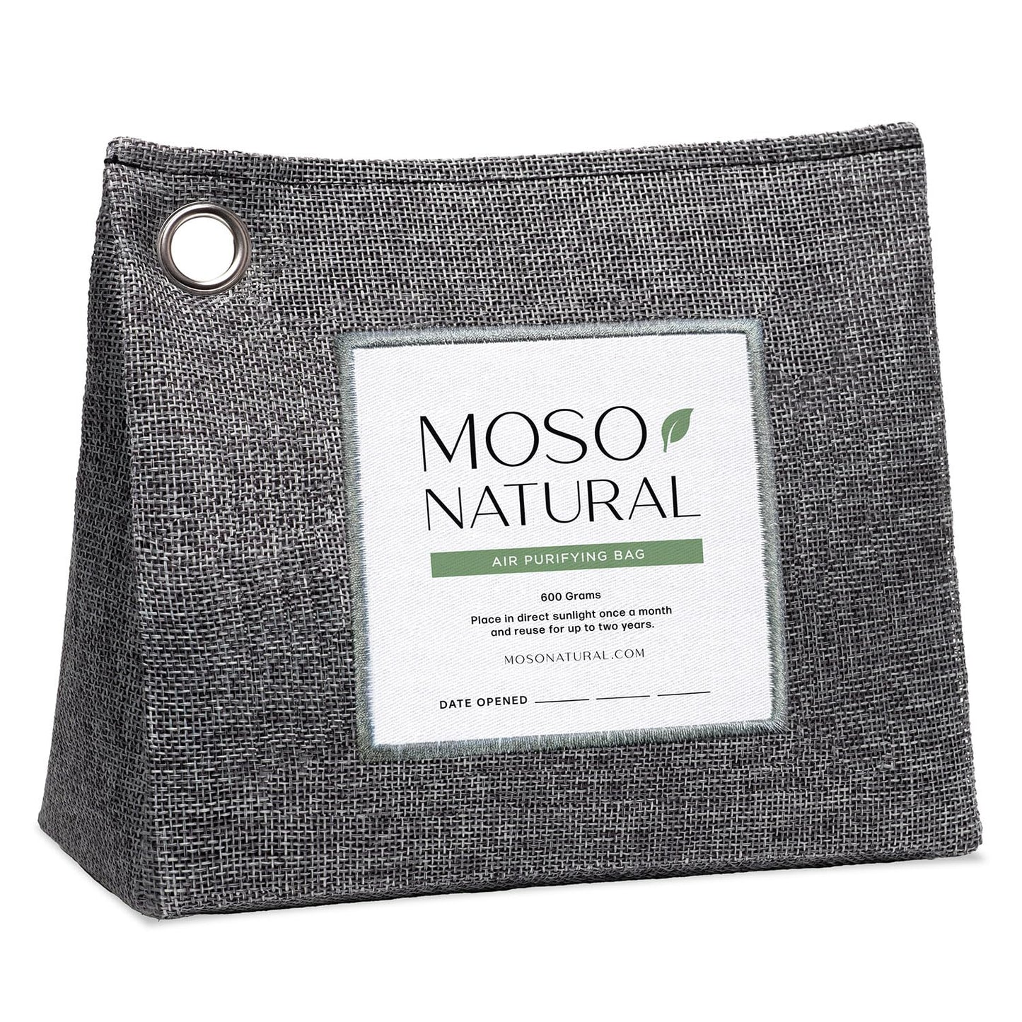 Moso Natural Air Purifying Bag 600g, Premium Charcoal Odor Absorber & Room Deodorizer for Large Spaces - Lasts 2 Years, Bedroom, Basement, Pet Odor
