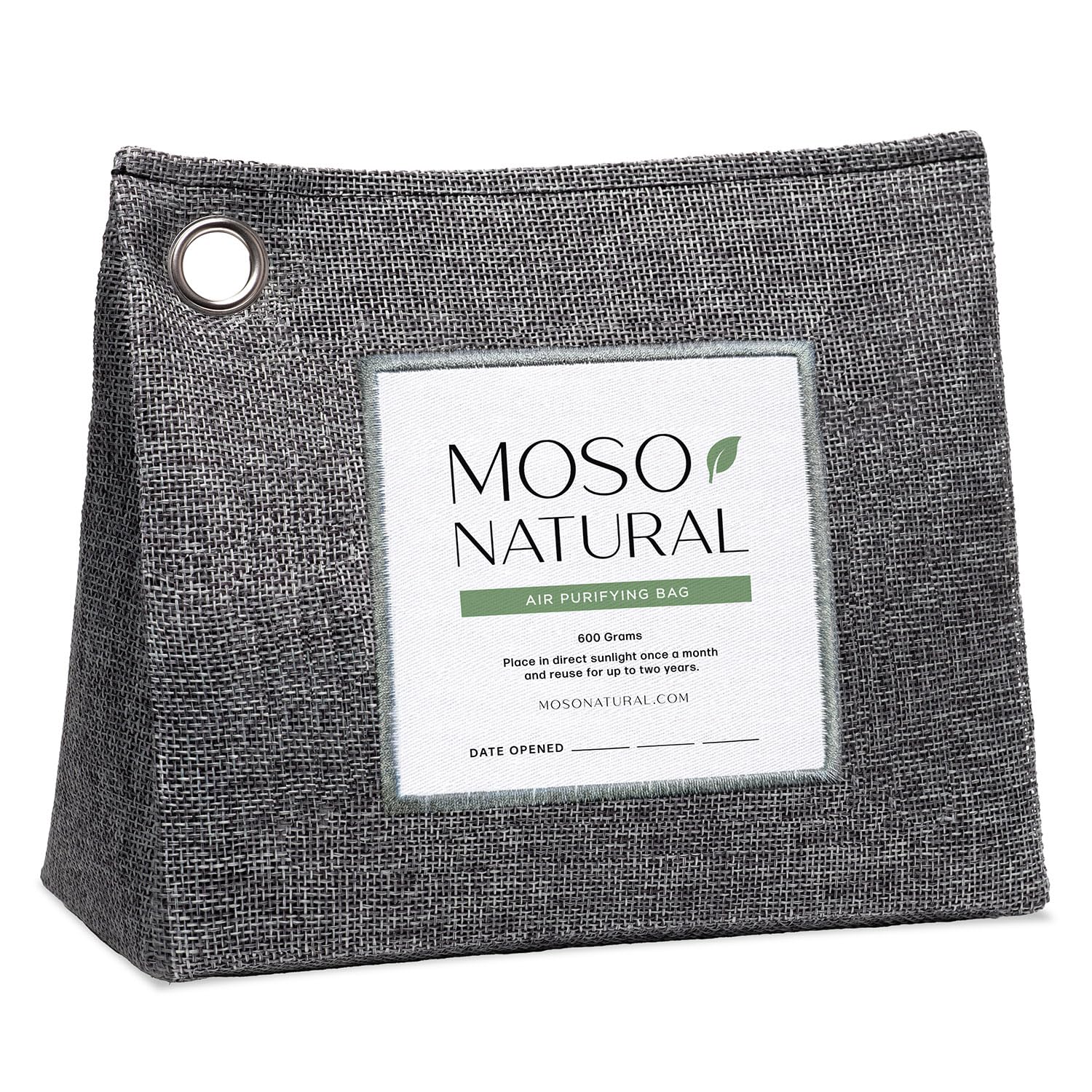 Moso Natural Air Purifying Bag 600g, Premium Charcoal Odor Absorber & Room Deodorizer for Large Spaces - Lasts 2 Years, Bedroom, Basement, Pet Odor
