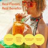 Journée Energy Drink, Natural Caffeine, Lion’s Mane, L-Theanine, 125 mg Caffeine, Real Fruit Juice, All Natural, 0 Added Sugar, Cognition, Immunity