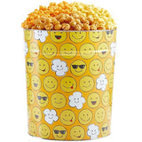 The Popcorn Factory Popcorn Gift Tin, Make you Smile, 3.5 Gallons (Robust Cheddar, Butter, Caramel)