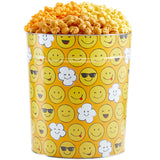 The Popcorn Factory Popcorn Gift Tin, Make you Smile, 3.5 Gallons (Robust Cheddar, Butter, Caramel)