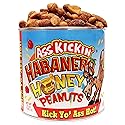 Ass Kickin' Honey Roasted Peanuts, 12 Ounce Tins (Pack of 6)