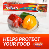 Saran Premium Plastic Wrap, Bulk Food Storage, Easy Dispense, 1,200 Sq Ft