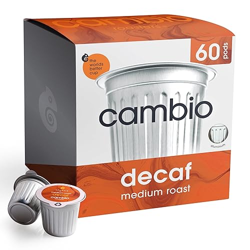 Cambio Roasters Organic Coffee Pods - Decaf Medium Roast, The Only Organic Recyclable Aluminum Coffee Pods, Small Batch Roasted, Keurig® Compatible