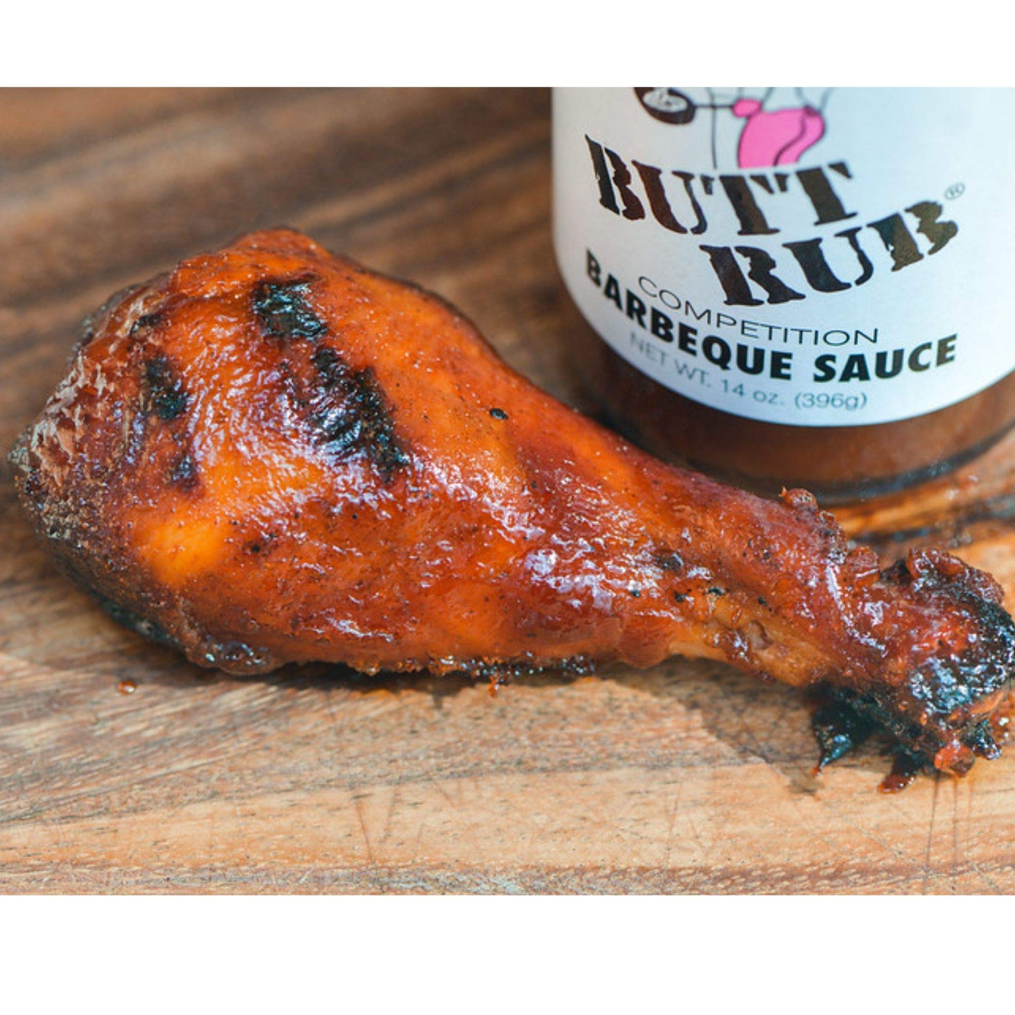 Bad Byron's Butt Rub Competition Barbeque Sauce, 14 oz | Tomato-Based BBQ Sauce | Sweet Heat & Tangy Flavor | Perfect for Grilling & Smoking