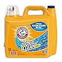 ARM & HAMMER Plus OxiClean Laundry Detergent, 5 in 1 Laundry Stain Remover, Fresh Scent Liquid Laundry Detergent, 201.6 Fl Oz Bottle