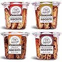 True Delicious BISCOTTI, 4 Boxes of Different Flavors (Whole Almond, Salted Pistachio, Orange Chocolate Chip, Cranberry), 4x6oz…