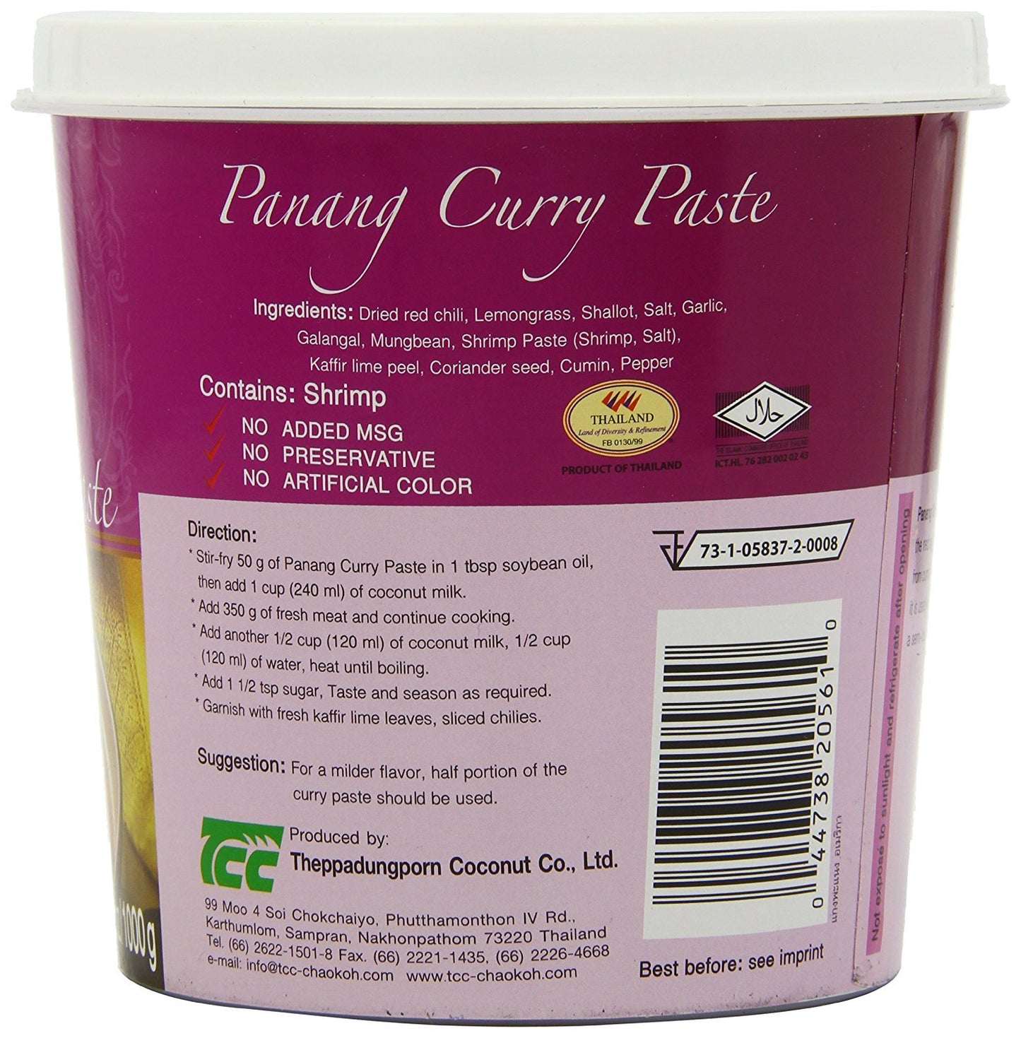 Thai Panang curry paste (1kg by Mae Ploy)