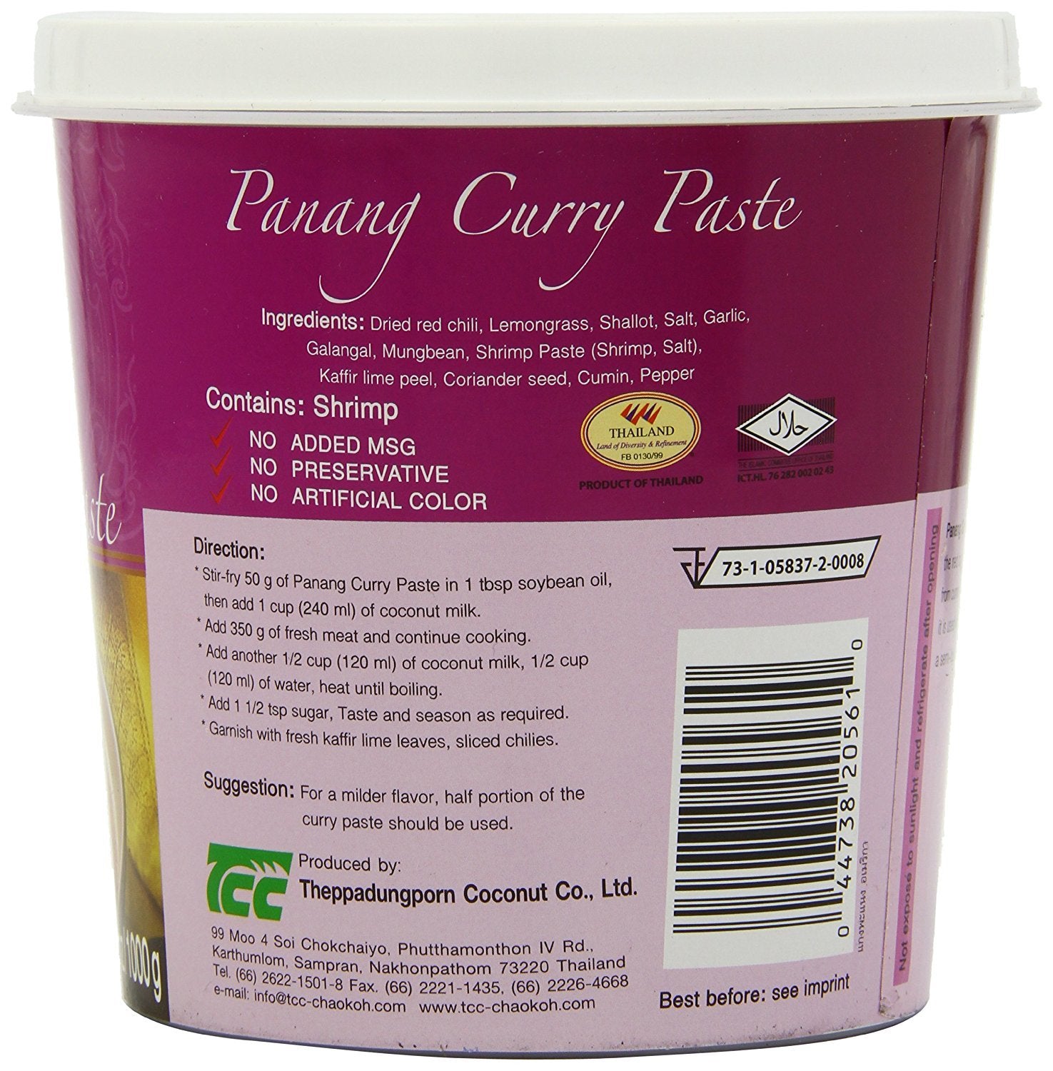 Thai Panang curry paste (1kg by Mae Ploy)