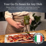 Vantia Pesto Alla Genovese Basil Sauce 4.7 oz (Pack of 2) | Made in Italy with Fresh Basil Olive Oil Pine Nuts Garlic and Parmesan | Perfect for Pasta