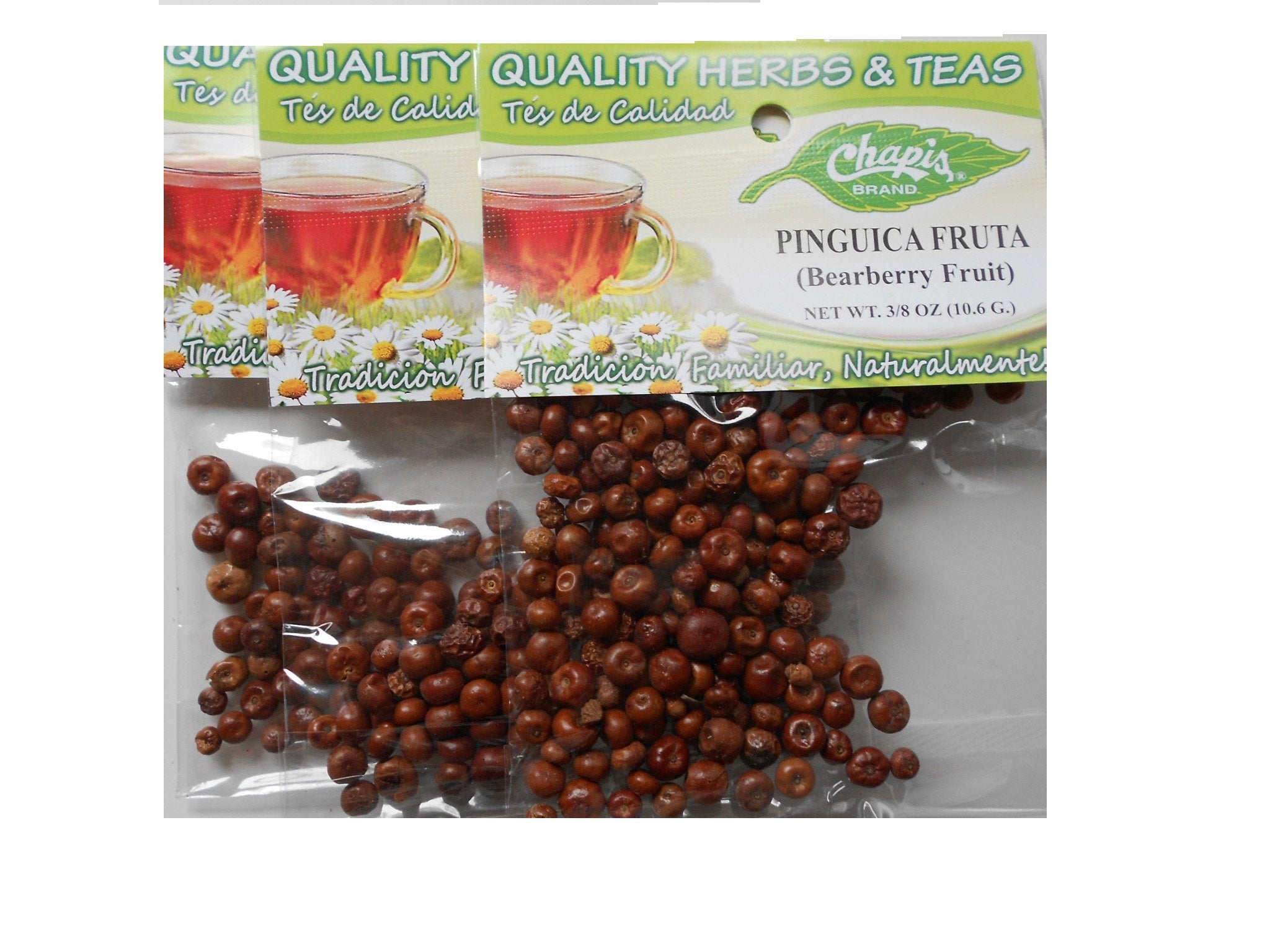 Pinguica Fruto / Bearberry fruit Net Wt 3/8oz (10.6gr) 3-Pack