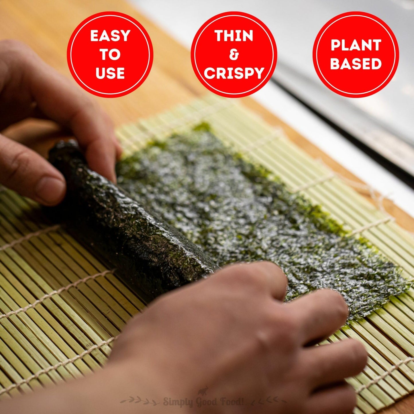 Urban Platter Sushi Nori Sheets (Roasted Seaweed Laver), 10 Sheets / 30 Grams