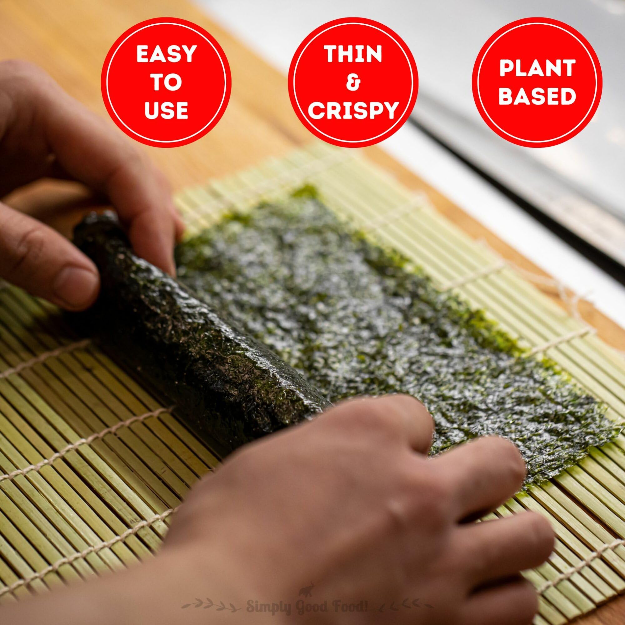 Urban Platter Sushi Nori Sheets (Roasted Seaweed Laver), 10 Sheets / 30 Grams