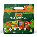 Diana Mild Spicy Snack Variety Pack, Hot Curls, Jalapeños, Spicy Cornbits and Chili Limon Palitos, 18 Bags, 18 Oz
