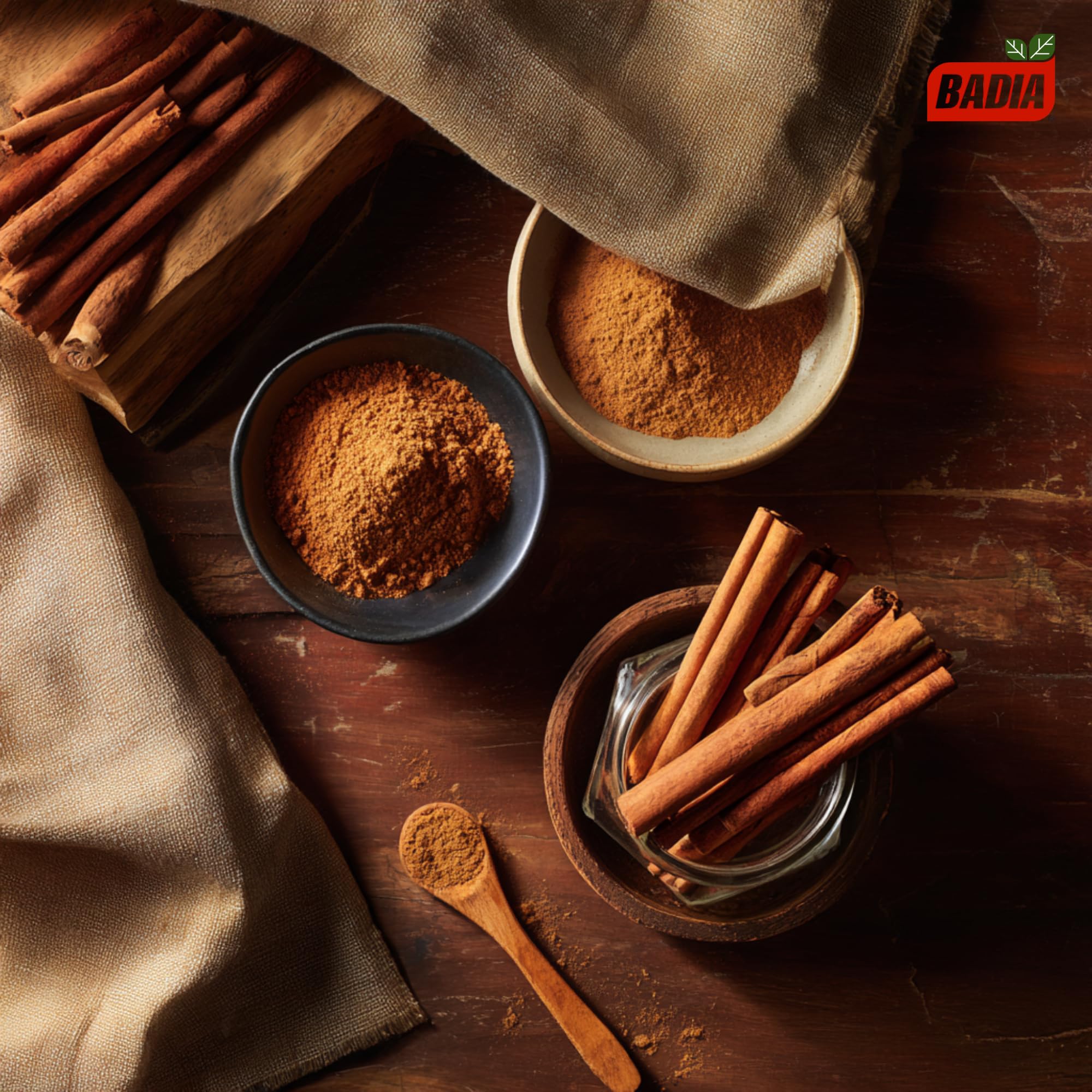 Badia Cinnamon Sticks 8 oz - Sweet and Warm Aromatic Whole Cinnamon Spice - Natural, Gluten Free, Kosher, and No MSG