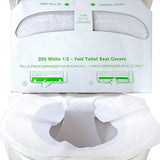 Biodegradable Half-Fold Toilet Seat Covers 500 Pk. Self-Flushing, Disposable Potty Papers Keep Toilets Clean and Family Healthy. Sanitary Paper Safety