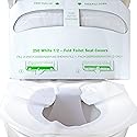 Biodegradable Half-Fold Toilet Seat Covers 500 Pk. Self-Flushing, Disposable Potty Papers Keep Toilets Clean and Family Healthy. Sanitary Paper Safety