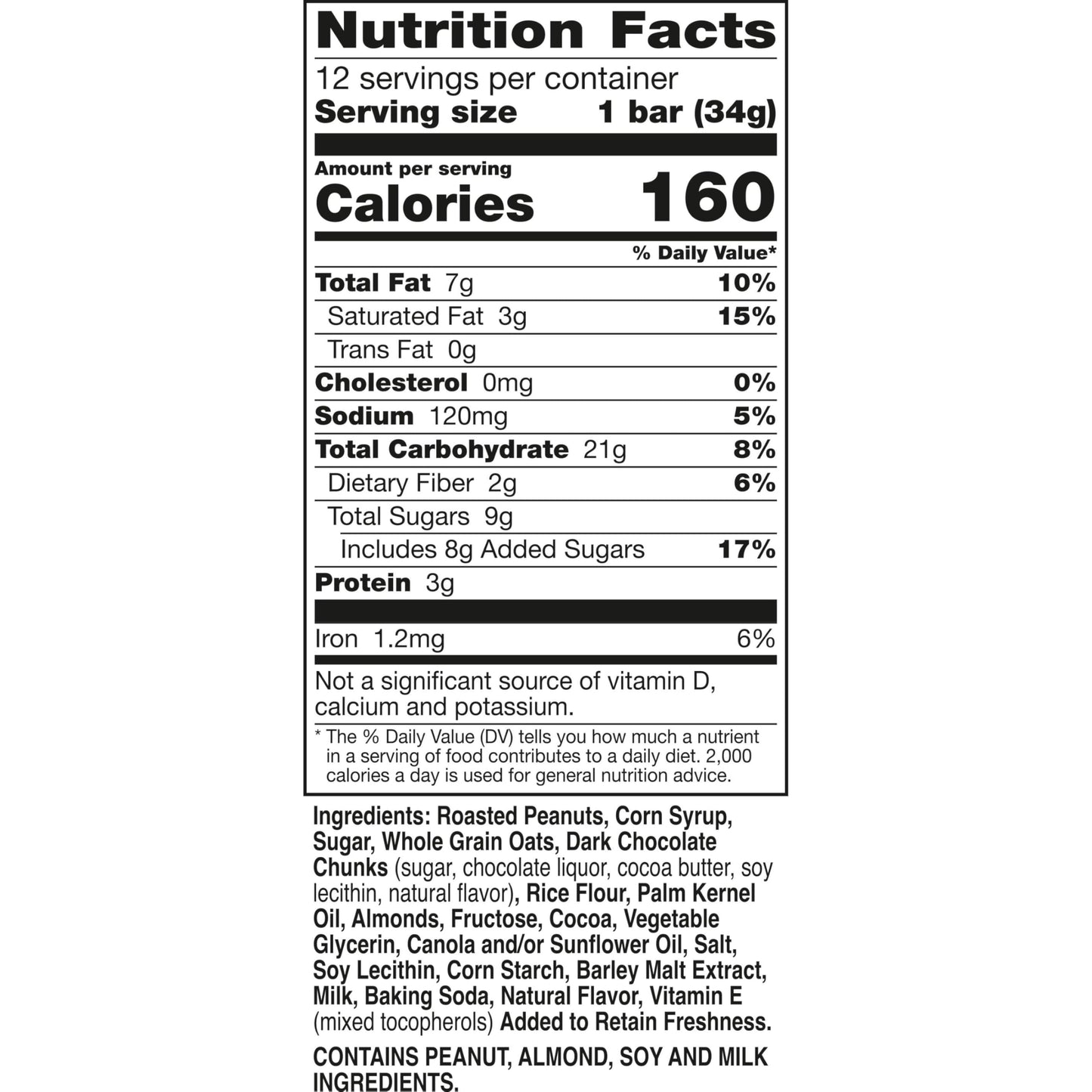 Nature Valley Granola Bars, Dark Chocolate Peanut Almond, 12 ct, 14.4 OZ