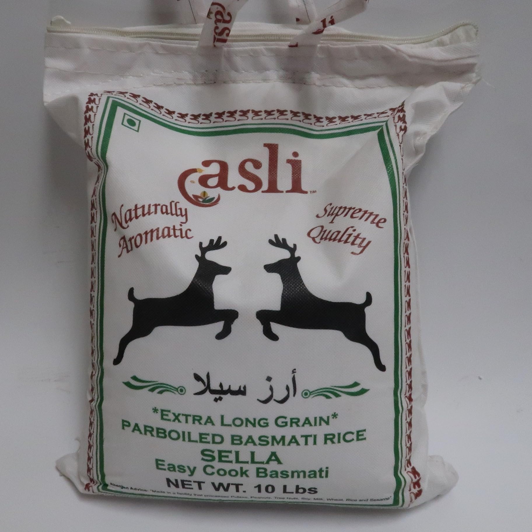 Asli fine Naturally aromatic, Extra long grain parboiled basmati rice stella Net Wt. 1x10 Lbs- Easy to Cook - Low Glycemic Index - Extra Long Grain, Naturally Aged, Fluffy & Aromatic | Premium Quality Rice for Biryani, Pulao & Authentic Cooking