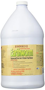 Earthworm Commercial Drain Line and Grease Trap Cleaner Treatment - Clog Remover - Drain Opener/Deodorizer - Natural Enzymes, Environmentally