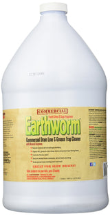 Earthworm Commercial Drain Line and Grease Trap Cleaner Treatment - Clog Remover - Drain Opener/Deodorizer - Natural Enzymes, Environmentally