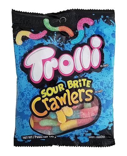 Ferrara Candy Company Trolli Sour Brite Crawlers, Original Flavor, 142g/5 oz. (Imported from Canada)