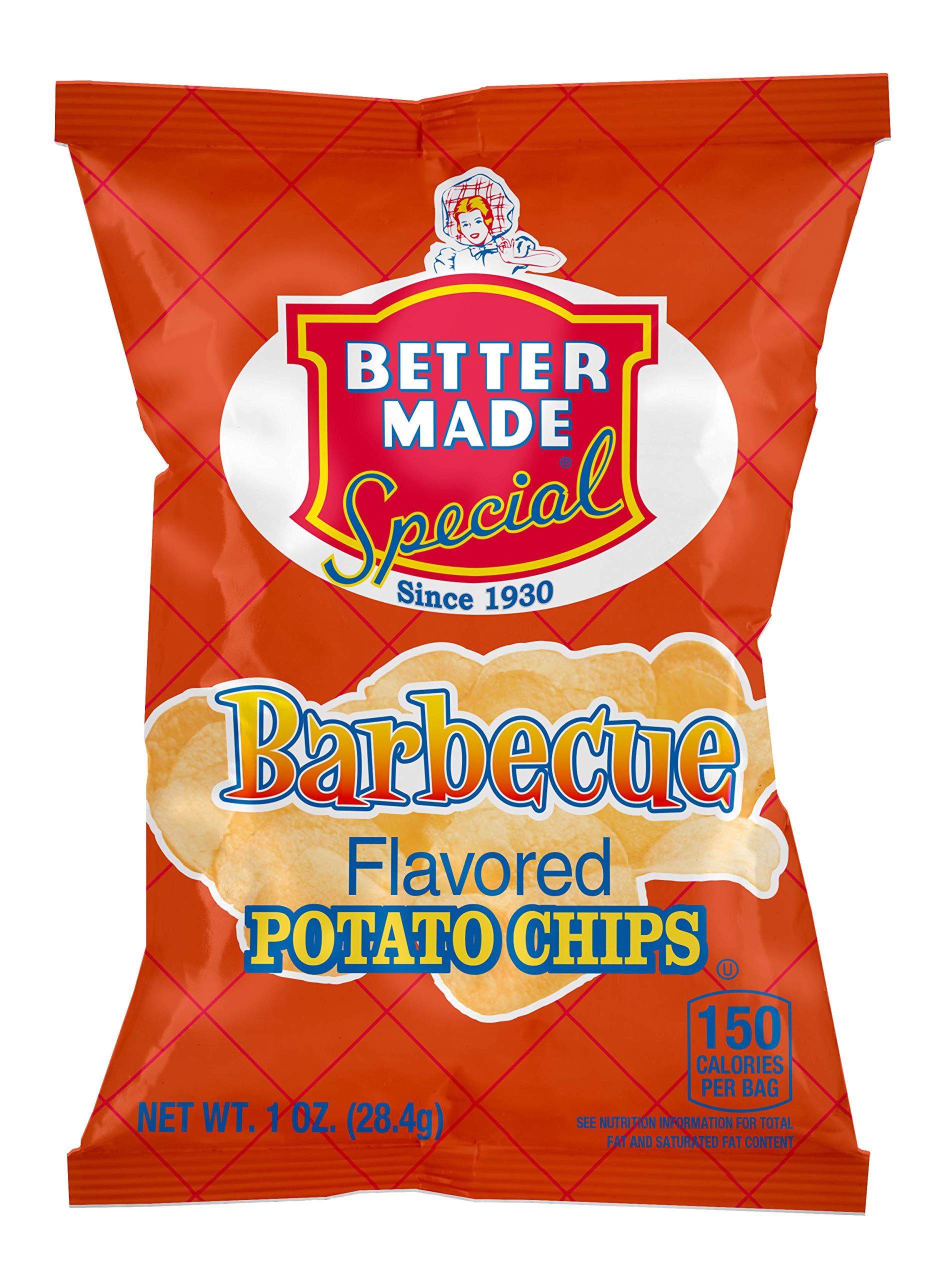Better Made Special Variety Pack Potato Chips - Case of 50-1oz Bags - Original, BBQ, Sweet BBQ, Sweet Heat BBQ, Red HOT BBQ, Salt & Vinegar, Honey