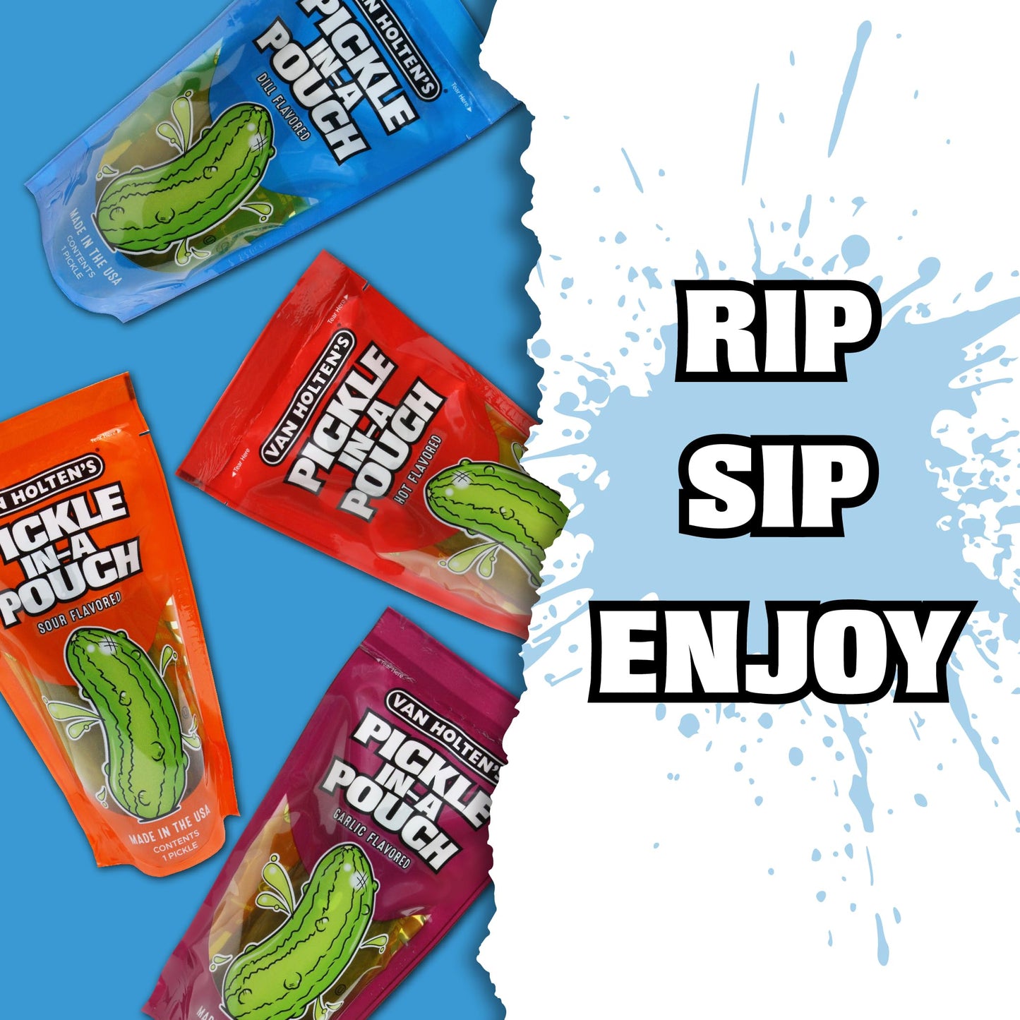 Van Holten's Pickles - Variety Pickle-In-A-Pouch Sampler - 8 Pack