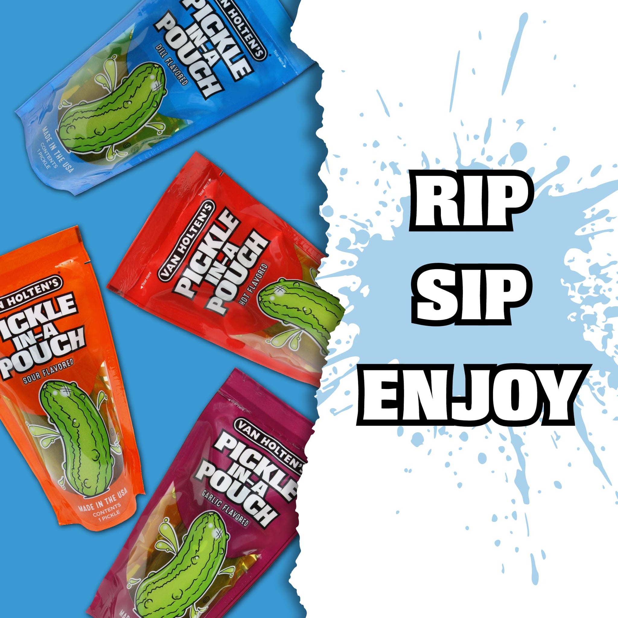 Van Holten's Pickles - Variety Pickle-In-A-Pouch Sampler - 8 Pack