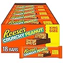 REESE'S Crunchy Peanut Peanut Butter and Peanuts King Size, Candy Bars, 3.2 oz (18 Count)