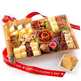 Nibble Charcuterie Deluxe Board for 4-5, Ready to Serve Charcuterie Board with Valentine's Day Ribbon