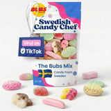 Bubs Swedish Candy Mix - Sweet & Sour Gummies - Big Skulls, Ovals & Assorted Bubs Godis - Imported from Sweden - Swedish Candy Chef - 1/2 Pound