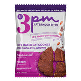 3PM Afternoon Bites Dark Chocolate Almond Functional Cookies, with Postbiotics and 5g of Protein, box of 12 individually wrapped cookies
