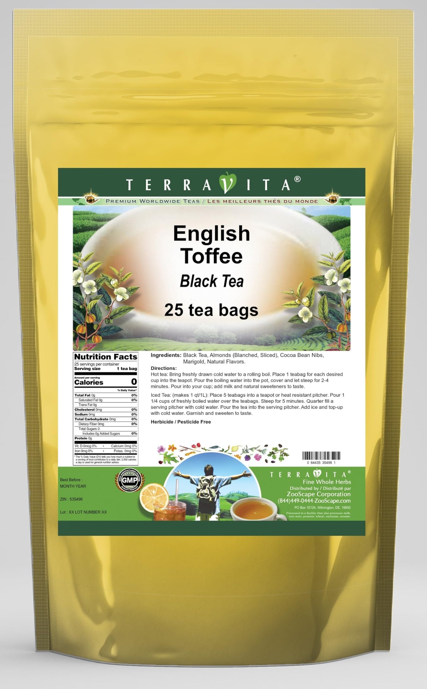English Toffee Black Tea (25 tea bags, ZIN: 535496)