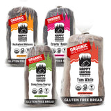 Happy Campers Variety Pack Gluten Free Bread, White Whole Grain, Cinnamon Raisin, Buckwheat Molasses, Hemp Multi-Seed, Non-GMO, Vegan, Organic