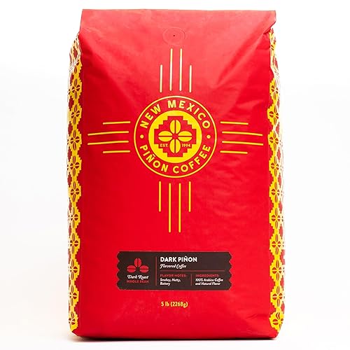 New Mexico Pion Whole Bean Coffee Dark Roast 100% Brazilian Arabica Naturally Nutty & Bold Flavored Coffee Beans - 5 Lb Bag
