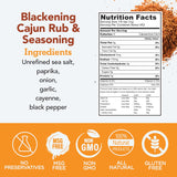 s.a.l.t. sisters Blackening Cajun Rub & Seasoning | All-Natural, Gluten Free, MSG Free, Non-GMO | Dry & Wet Rub Seasoning Base | Versatile Use
