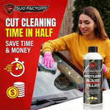 Sud Factory Hard Water Spot Remover for Glass Spotless X2 - Removes Water Stains from Shower Doors, Car Windows, Windshields - Professional Strength