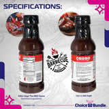Killer Hogs The BBQ Sauce Memphis Style 4 pk (64 oz) Great to Dip Toss Glaze & More + Barbecue Masters & Bottle Opener (6 Items)!