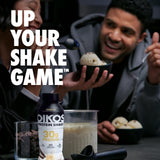 Oikos Protein Shake, Vanilla, 30g High Protein Drinks, Shelf Stable, Ready to Drink, 5g Prebiotic Fiber, 12 fl oz Bottle