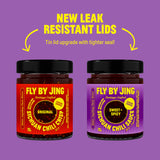FLYBYJING Original & Sweet + Spicy Sichuan Chili Sauce Duo: Premium Chili Sauces Good on Noodles, Proteins, Veggies & Everything - Spicy, Savory