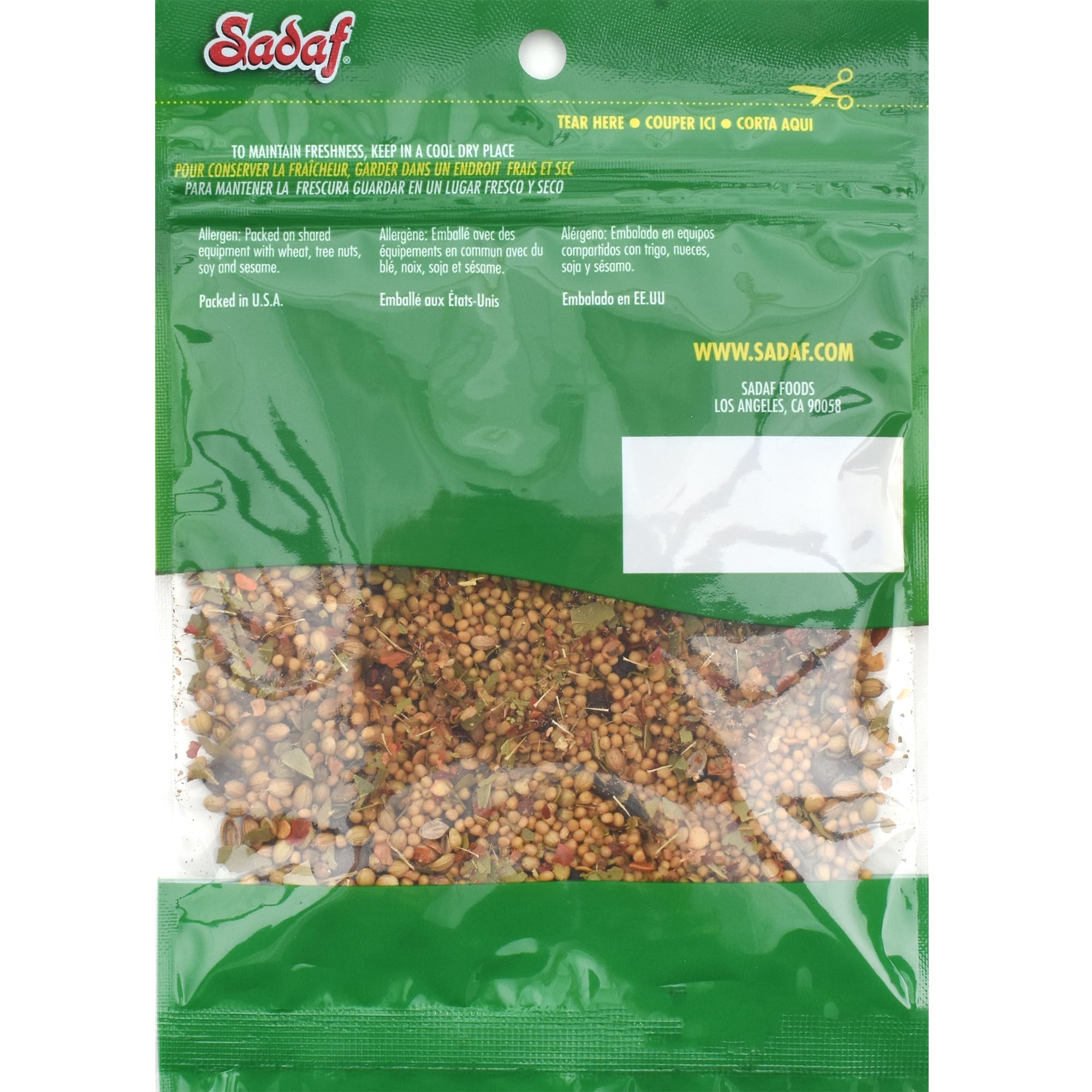 Sadaf Pickling Spice - Pickling Spice for Cooking & Food Flavoring - Mix Spices - Seasoning & Spices - Kosher & Vegetarian - 1 oz Resealable Bag