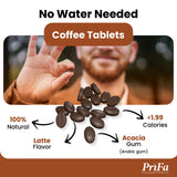 PriFa Sweet Latte Coffee Tablets - Water-Free Coffee, Instant Coffee On-The-Go, Sugar-Free, Pocket-Friendly, Portable Caffeine Boost - 15mg Caffeine