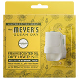 MRS. MEYER'S CLEAN DAY Premium Scented Oil Diffuser Kit, Dandelion, 1 warmer and .67 fl oz refill