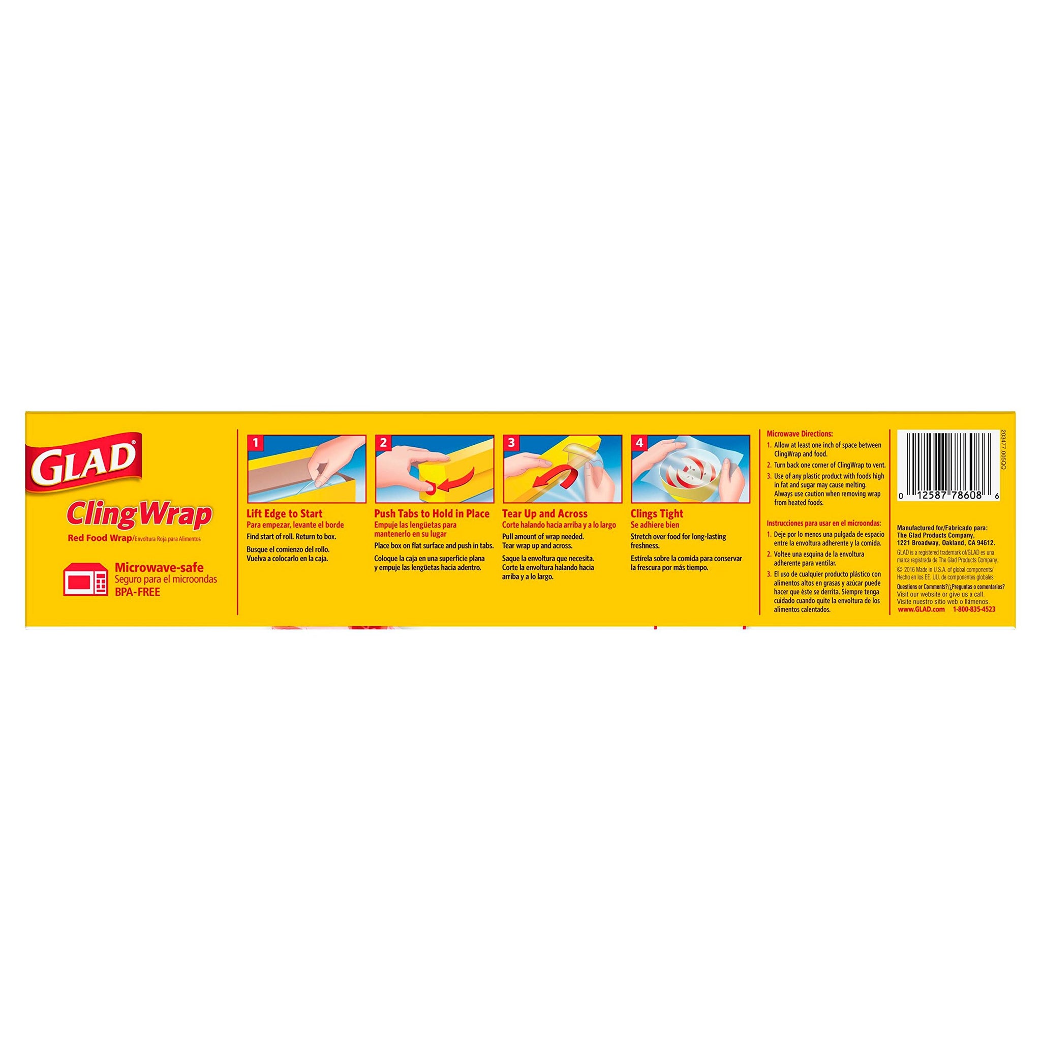 Glad Holiday Red ClingWrap Plastic Wrap 300 sq ft Roll