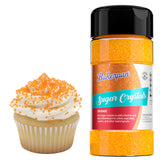Bakerpan Sugar Sprinkles for Baking - 7 Ounce Orange Decorating Sugar Crystals for Cookies, Cake Pops, Ice Cream (Made in USA)