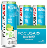 FOCUSAID Energy Blend, Brain Boosting Nootropics Drink, Alpha-GPC, GABA, B-Complex, Yerba Mate, Green Tea, 100% Clean, 100mg Natural Caffeine, 12-oz