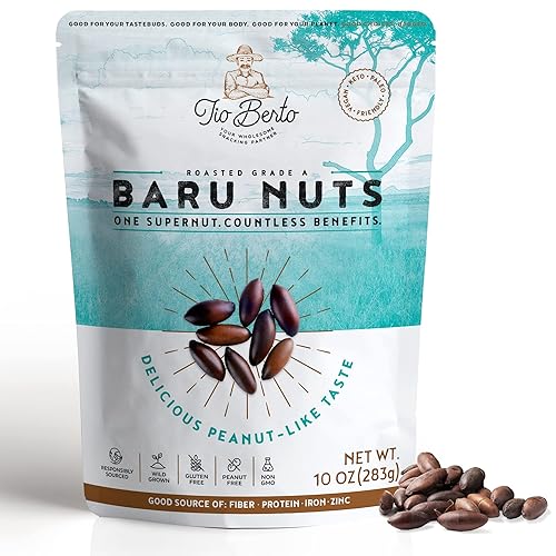 Baru Nuts Roasted, 10 oz Resealable Bag | Crunchy and Delicious | Suitable for Vegan, Gluten Free, Keto, Peanut Free Diets | High Protein Snacks |