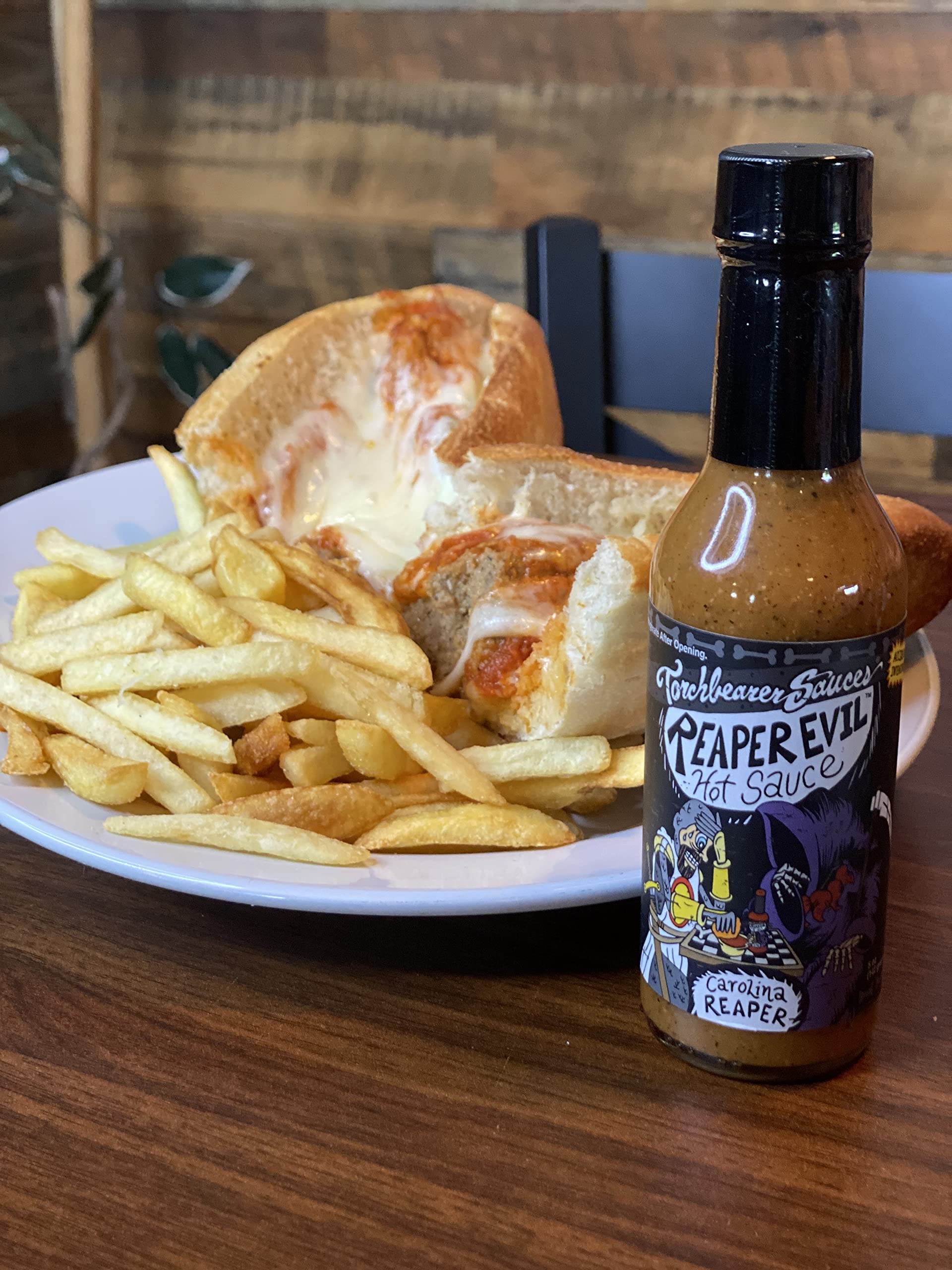 Torchbearer Sauces Reaper Evil Carolina Reaper Hot Sauce, 5 FL Oz, Heat Level 9 - Extra Hot and Spicy - All Natural, Extract-Free, Made in USA